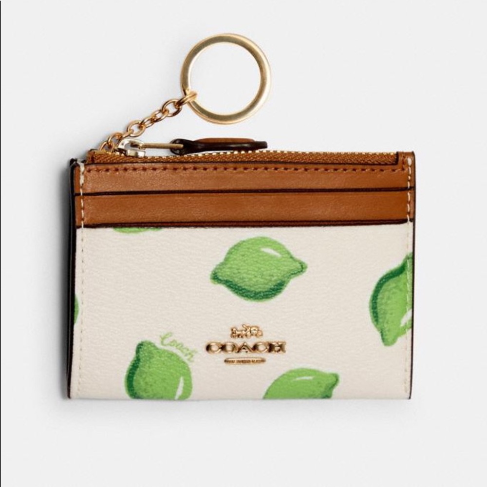 MINI SKINNY ID CASE WITH LIME PRINT